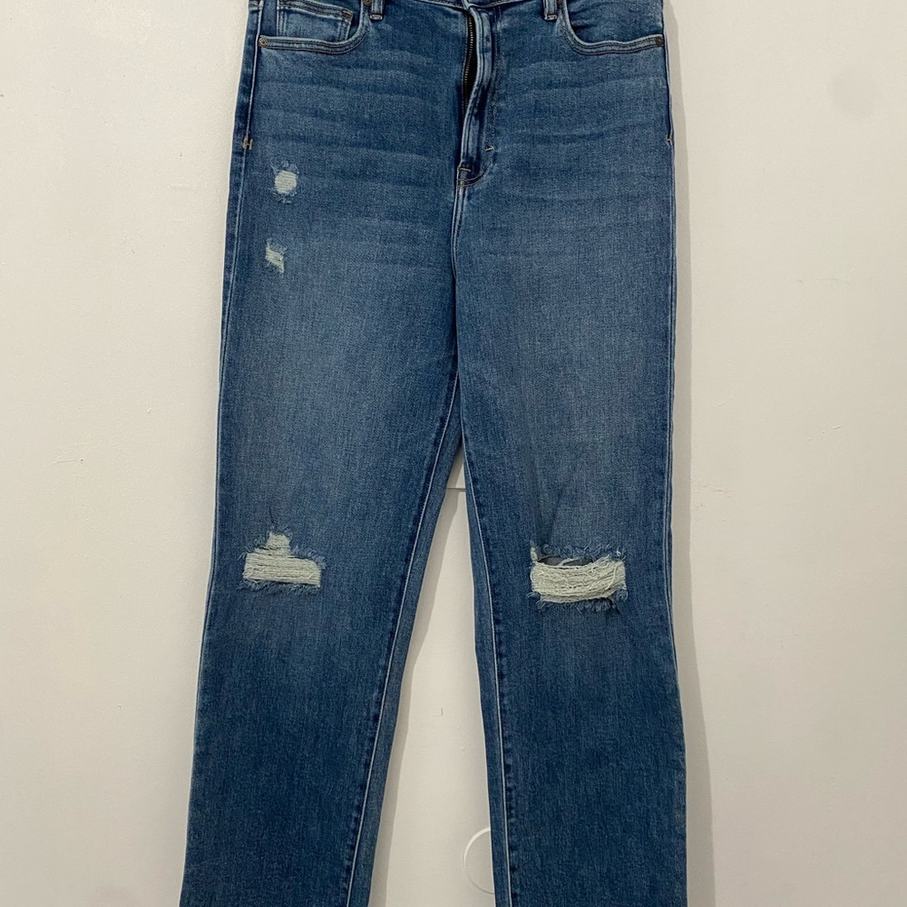 Stylish Blue Straight Leg Women's Jeans